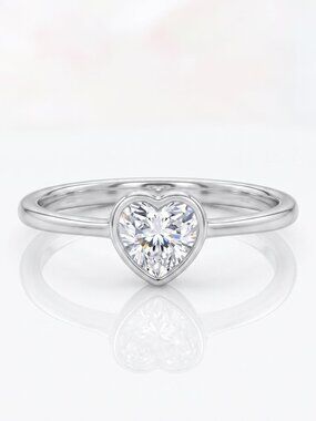 Dainty Heart Ring, 925 Sterling Silver, Size 7